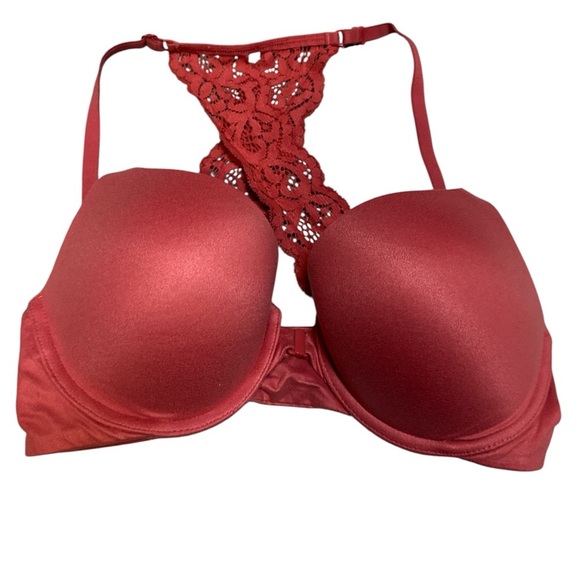 Victoria Secret Body By Victoria Lace Racerback Perfect Shape Bra 32D - Picture 1 of 6